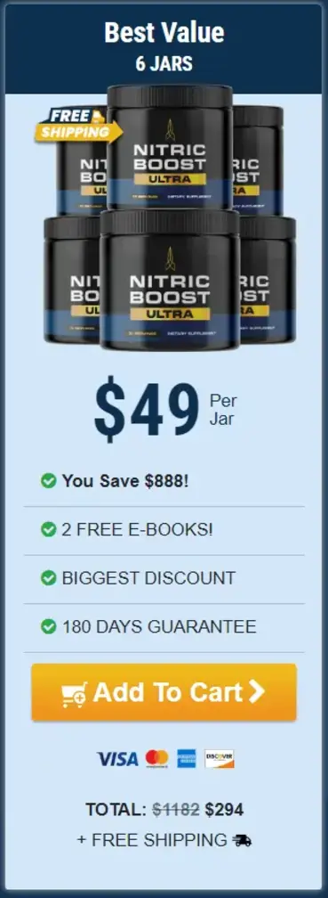 Nitric Boost six bottle price